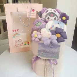 Boneka Buket Strawberry Bear Boneka Lucu Mewah Hadiah Ulang Tahun Untuk Anak Perempuan Dengan Tas Hadiah