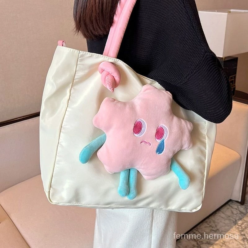 Tas selempang bintang lucu baru siswa perempuan tas bahu tunggal Korea tas komuter kelas besar berka