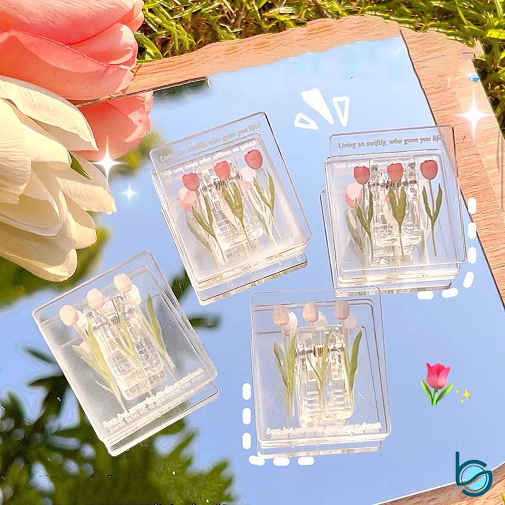 Paper Clip Flower Motive/Klip Kertas Motif Tulip Lucu Untuk Keperluan Sekolah dan Kantor - Best Stationary