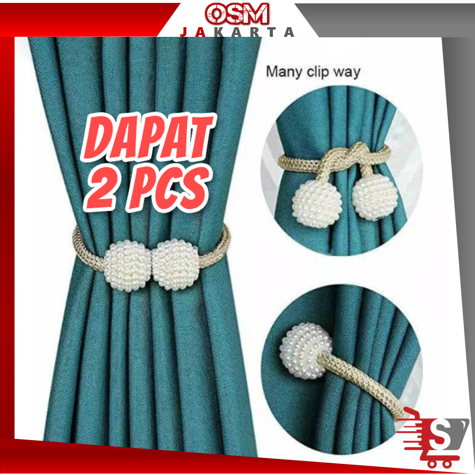 OSM JKT H695 Tali Pengikat Gorden (2 PCS) / Tali Gorden Magnet Tirai / Tali Pengikat Tirai Magnetic / Magnetic Curtain Gorden