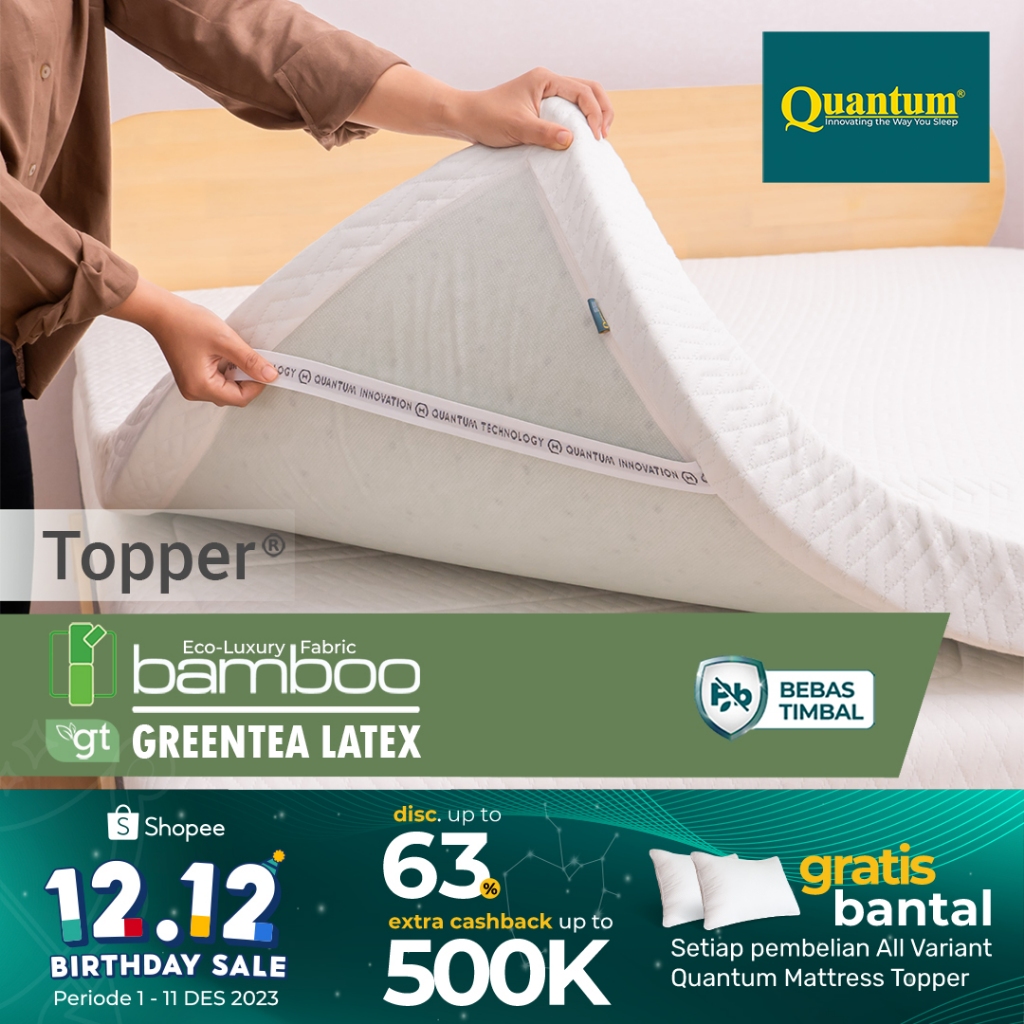 Topper Bamboo Greentea Latex Quantum